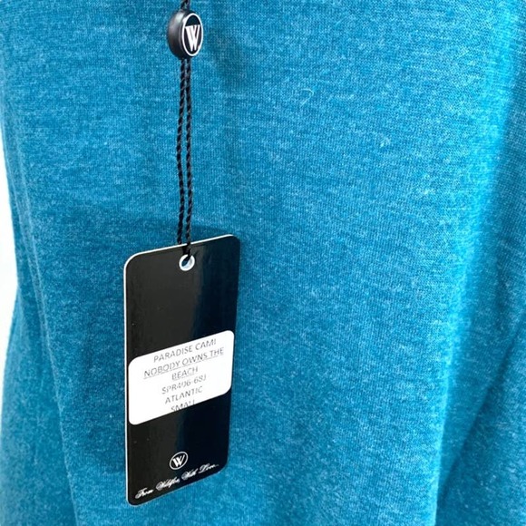 Wildfox Nobody Owns The Beach Teal Blue Paradise Cami Tank Swim Cover Top Small - Picture 7 of 13